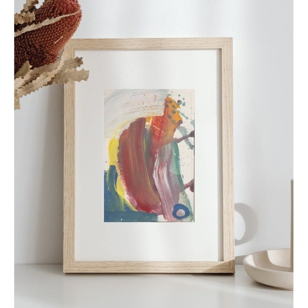 Oman Hosea Original 4x6 Abstract Acrylic Painting Modern Contemporary Fine Art
